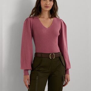 NWT Lauren Ralph Lauren Rose Blush Sweater Size XS